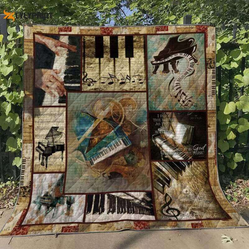 Piano Your Fingers Beautiful 3D Customized Quilt , Soft Quilt, King Size, All Season Cozy Quilt QB0901