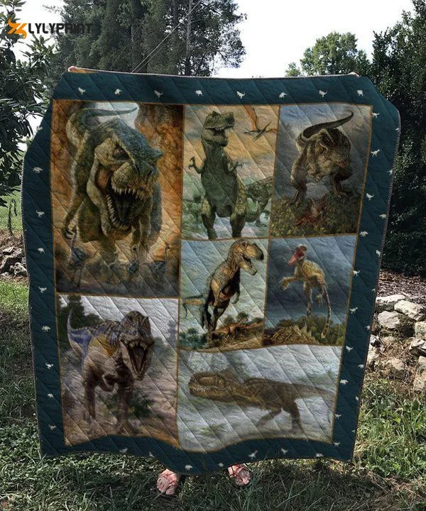 Dinosaur 3D Customized Quilt Blanket For Fans Home Decor Gift ,  Soft Quilt, King Size, All Season Cozy Quilt QB0901