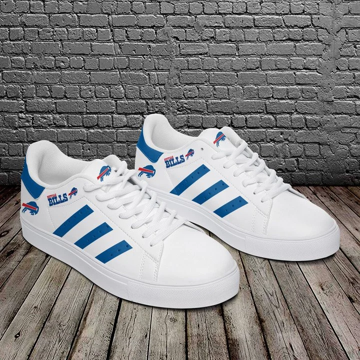 NFL Buffalo Bills White Blue Stan Smith Shoes V3 for Women and Men, Trendy Style Sneakers ST0801