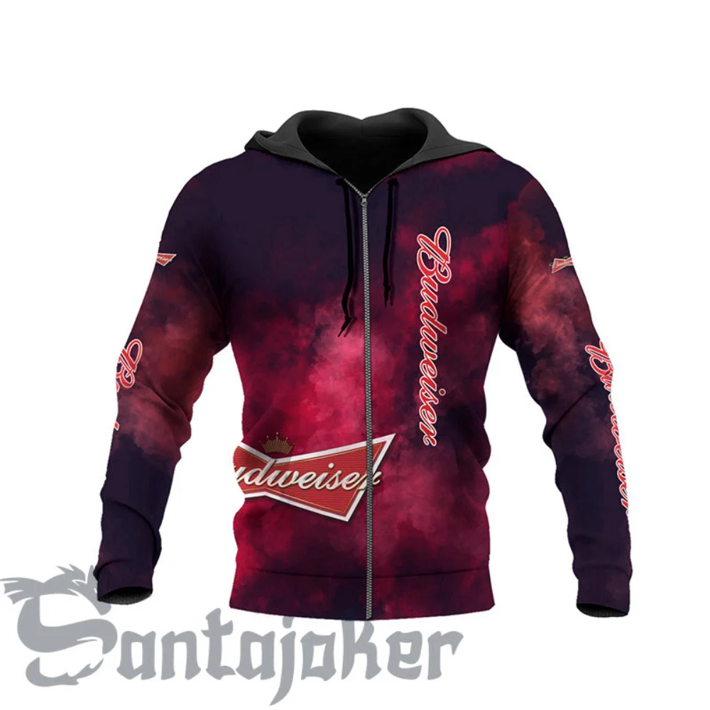 Budweiser Colorful Smoke Hoodie & Zip Hoodie HZ0501