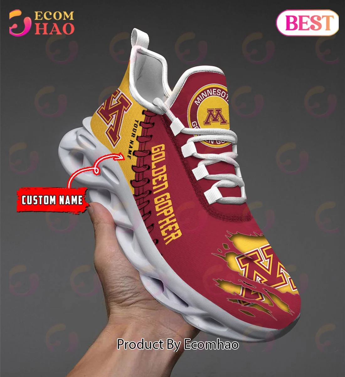 Minnesota Golden Gophers Max Soul Shoes Custom Name  Unisex sneakers MS0601