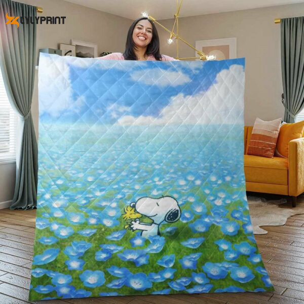 Funny Snoopy Quilt Blanket For Fans Home Decor Gift ,  Soft Quilt, King Size, All Season Cozy Quilt QB0901