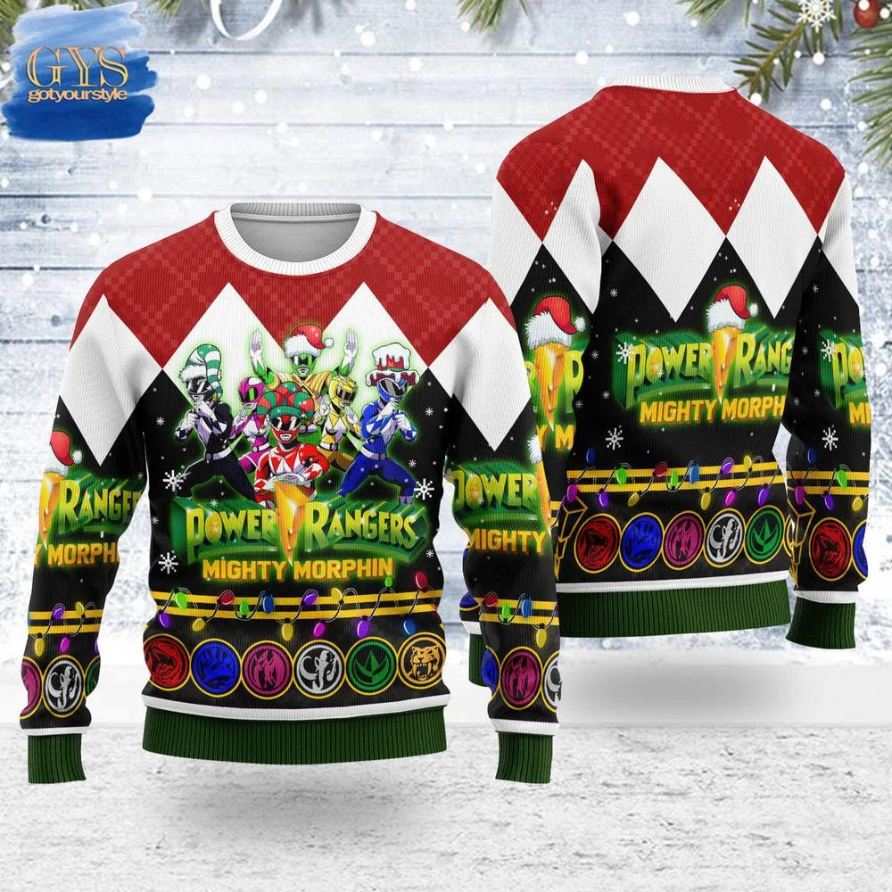 Merry Christmas HoHo Power Rangers MM Unisex Sweater , Cozy Soft Unisex Pullover SW0601