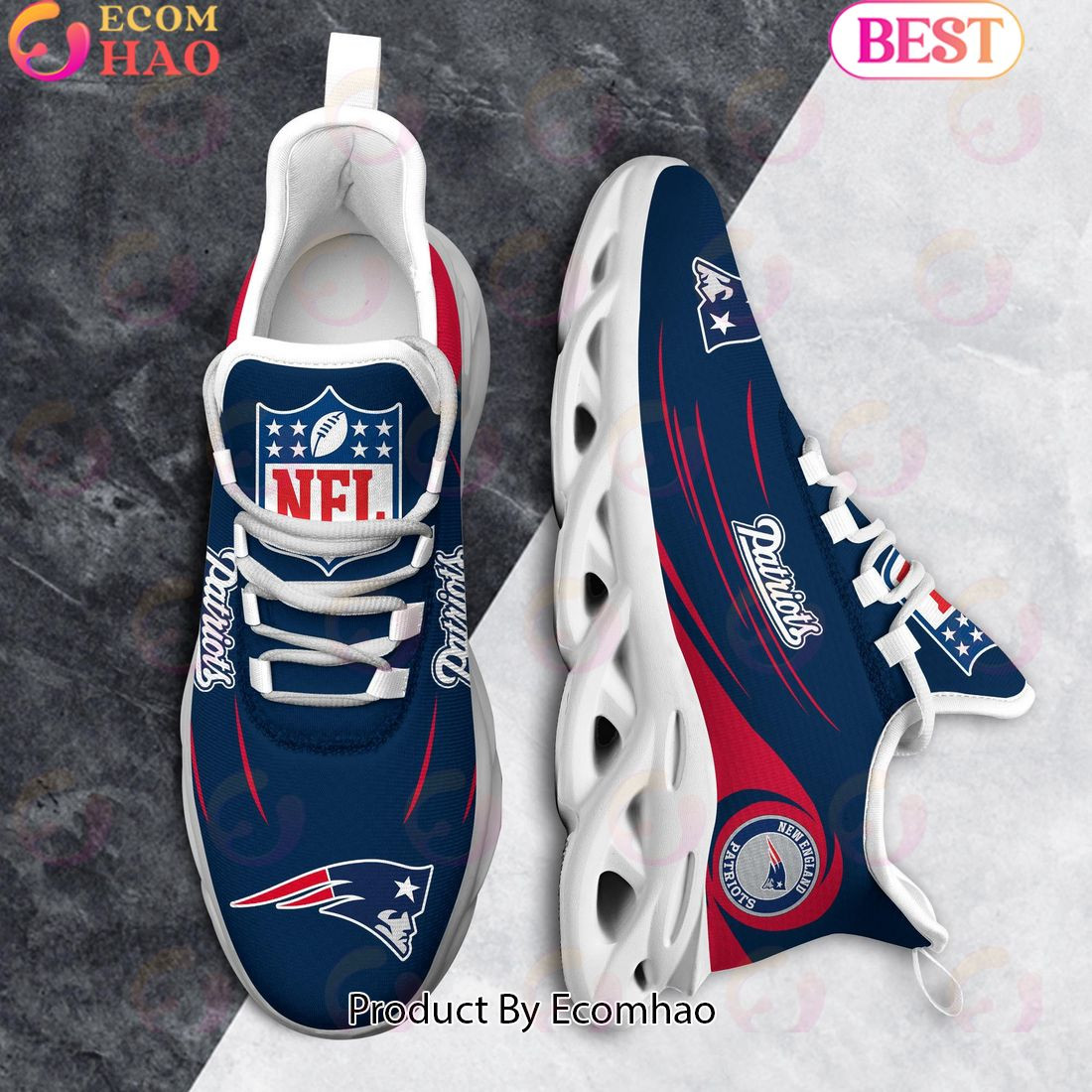 New England Patriots Clunky Sneakers Max Soul Shoes  Unisex sneakers MS0601