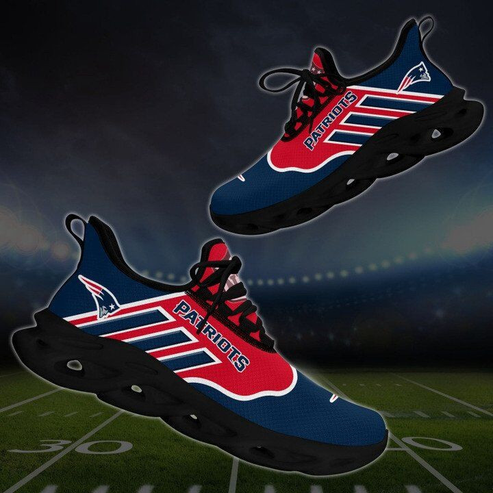 NFL New England Patriots Dark Blue Max Soul Shoes V8 Sneakers Store MS0601