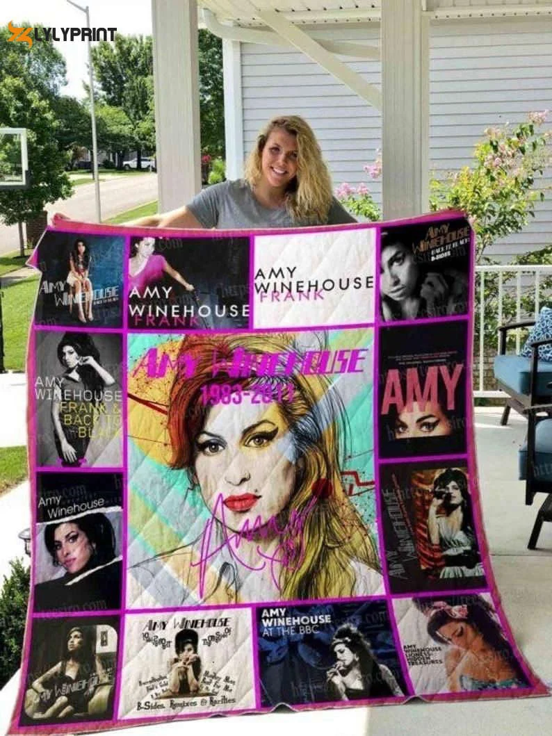Amy Winehouse Quilt Blanket For Fans Home Decor Gift v , Soft Quilt, King Size, All Season Cozy Quilt QB0901