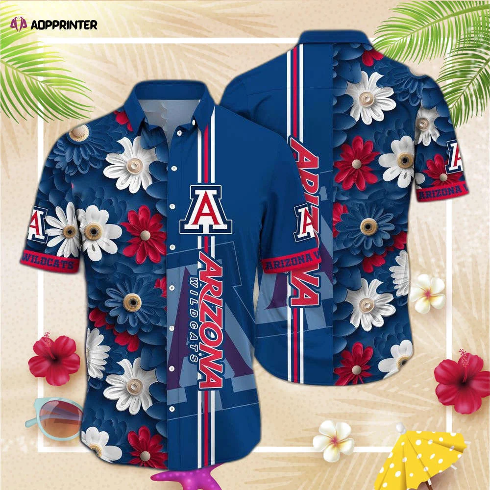 Arizona Wildcats NCAA3 Flower Hawaii Shirt, Best Gift For Men Women HW0601