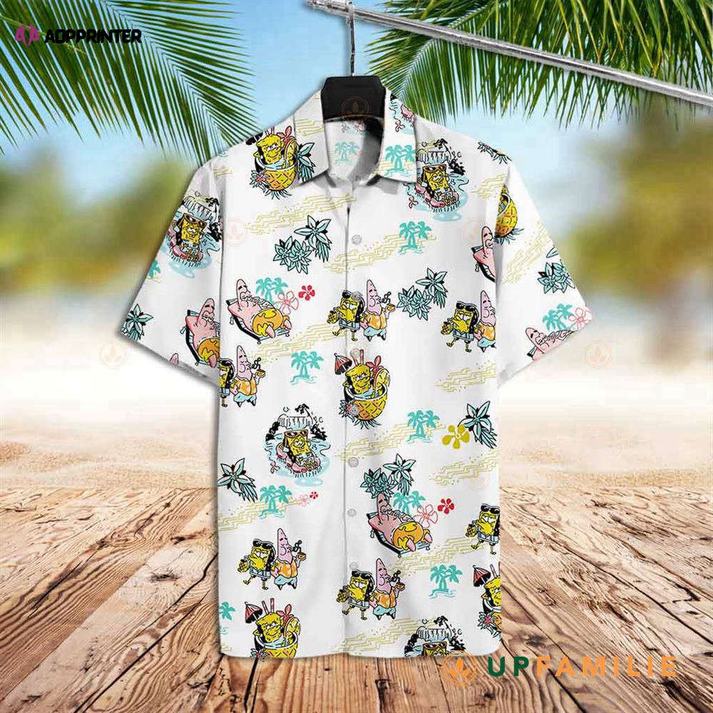 Spongebob Hawaiian Shirt: Vibrant Vacation Pattern with Patrick Star Best Hawaiian Shirts HW0601