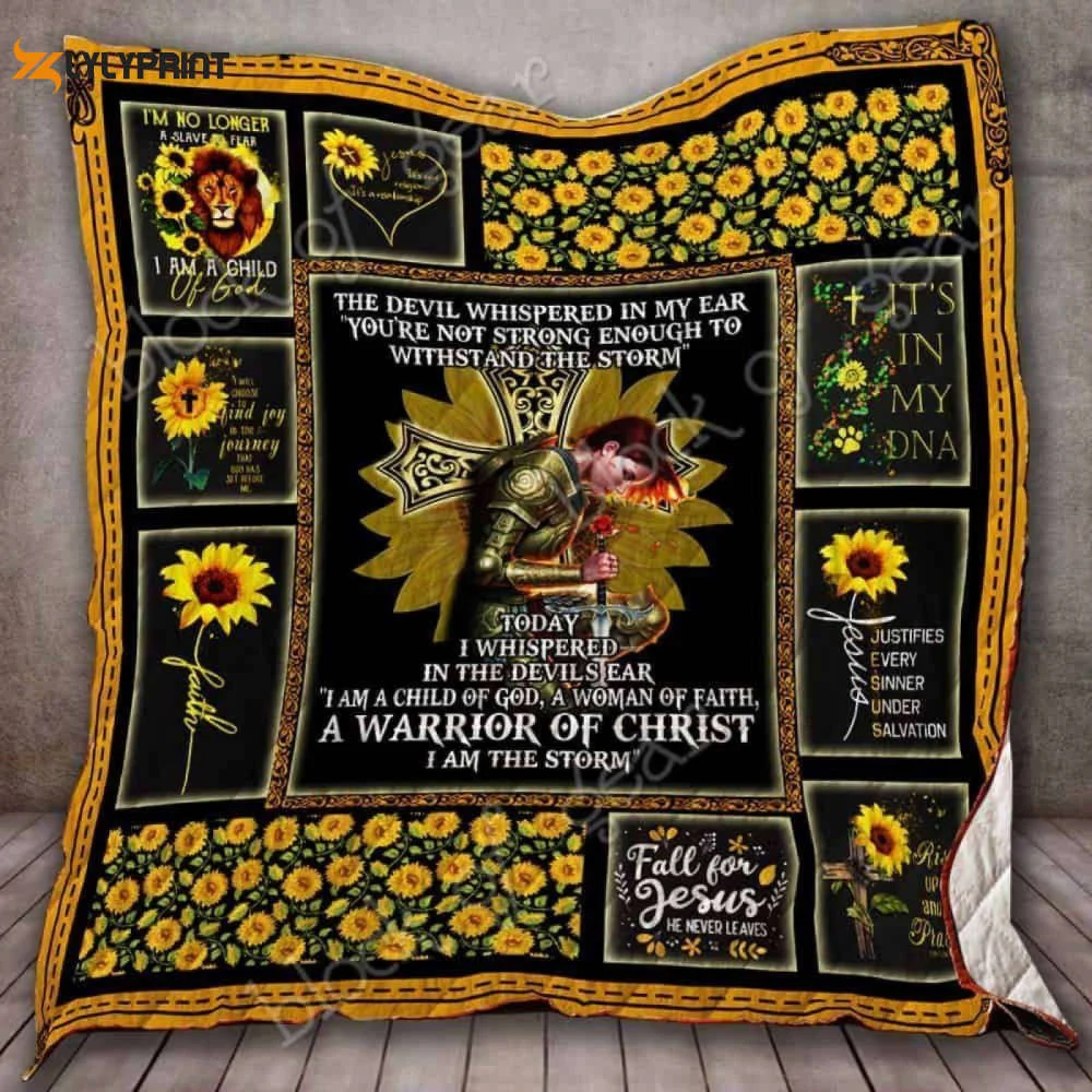 I Am A Warrior Of Christ 3D Customized Quilt , Soft Quilt, King Size, All Season Cozy Quilt QB0901