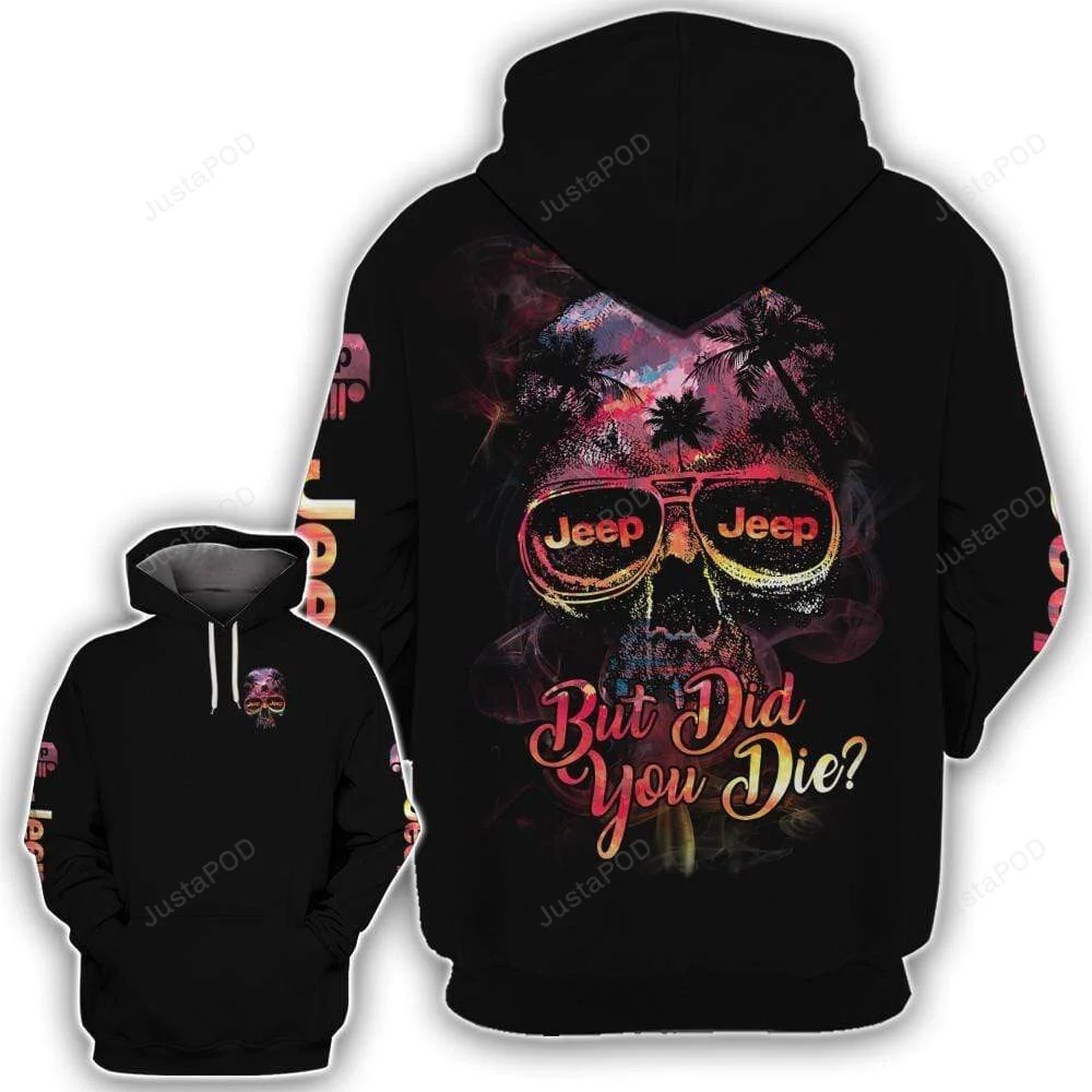 Jeep Skull Palm Tree Sunset 3D All Print Hoodie, Zip- Up Hoodie HZ0501