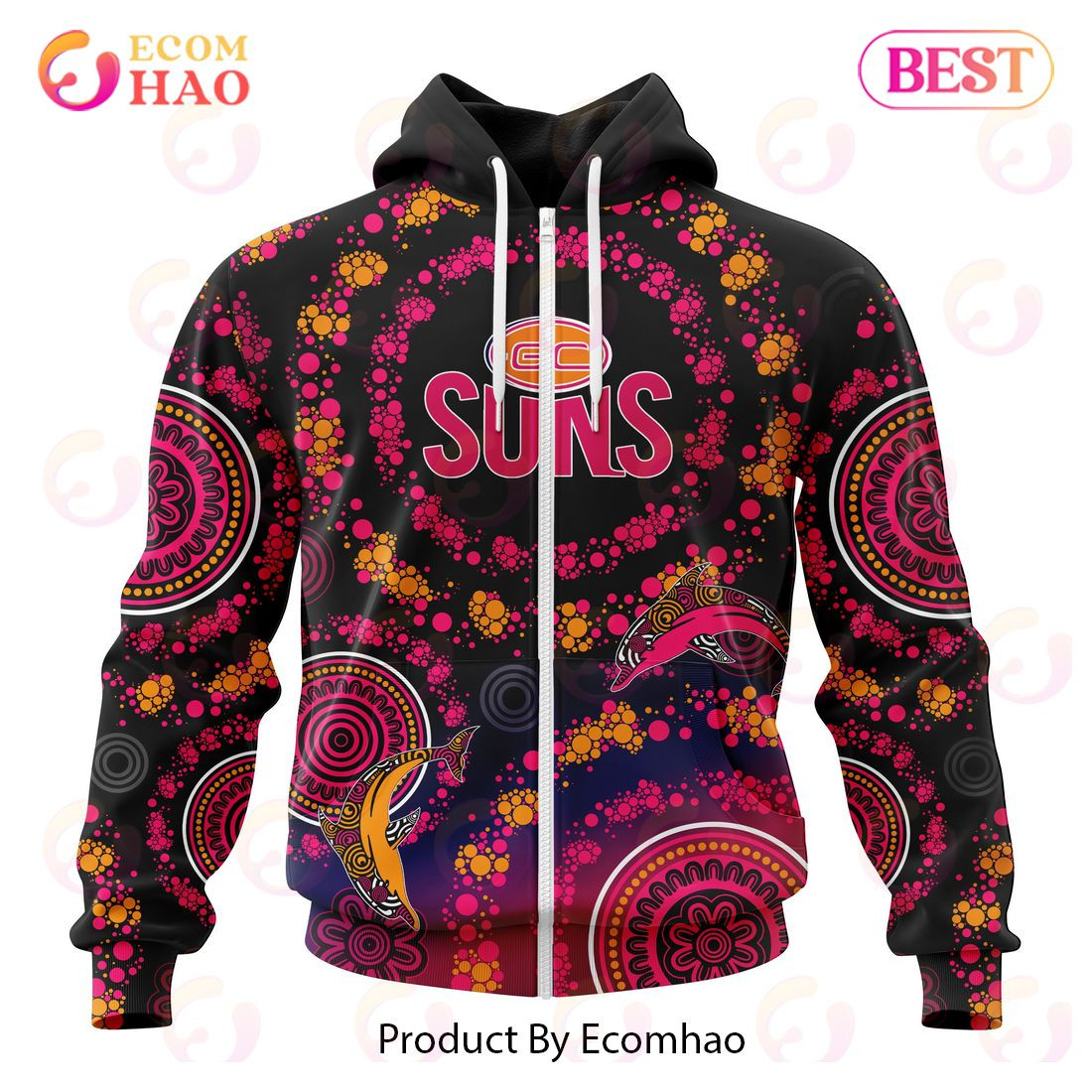 AFL Gold Coast Suns Special Pink Breast Cancer Design 3D Hoodie, Zip Hoodie, Man - Women, Warm, Premium Quality HZ0501