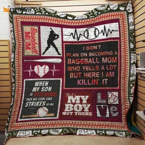 Baseball 3D Customized Quilt Blanket For Fans Home Decor Gift ,  Soft Quilt, King Size, All Season Cozy Quilt QB0901