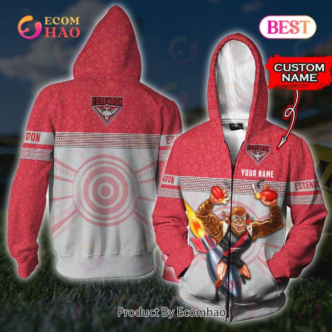 AFL Essendon Bomber 02s Custom Name 3D Shirt, Zip Hoodie, Man – Women, Warm, Premium Quality HZ0501