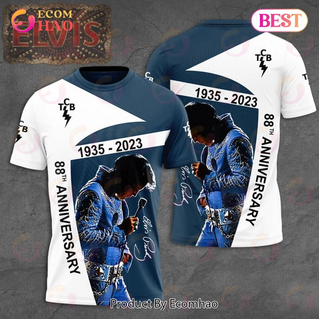 1935 – 2023 88th Anniversary Elvis Presley 3D T-Shirt, Zip Hoodie, Man – Women, Warm, Premium Quality HZ0501