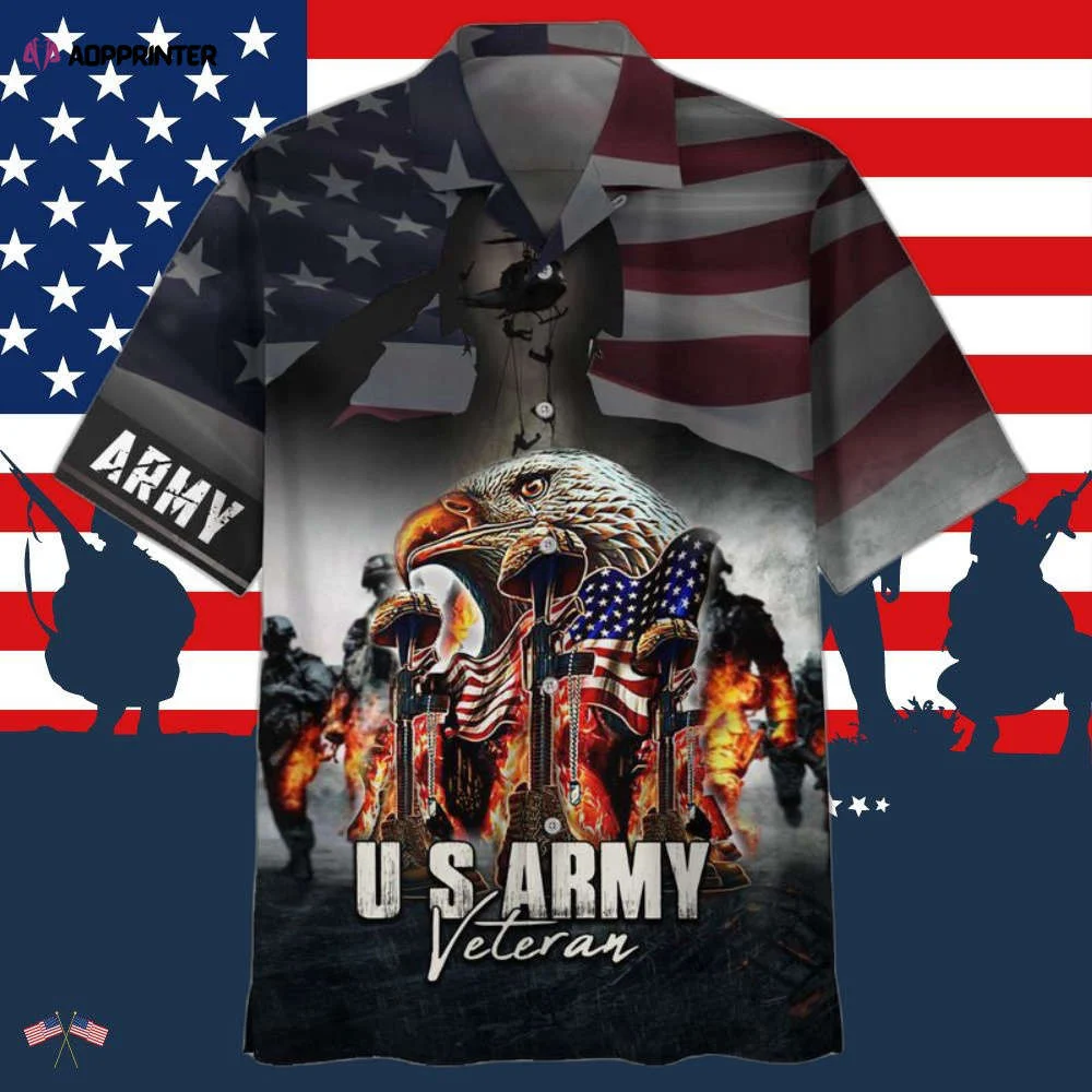 Army Us War Eagle And Veteran Hawaiian Shirt HW0601