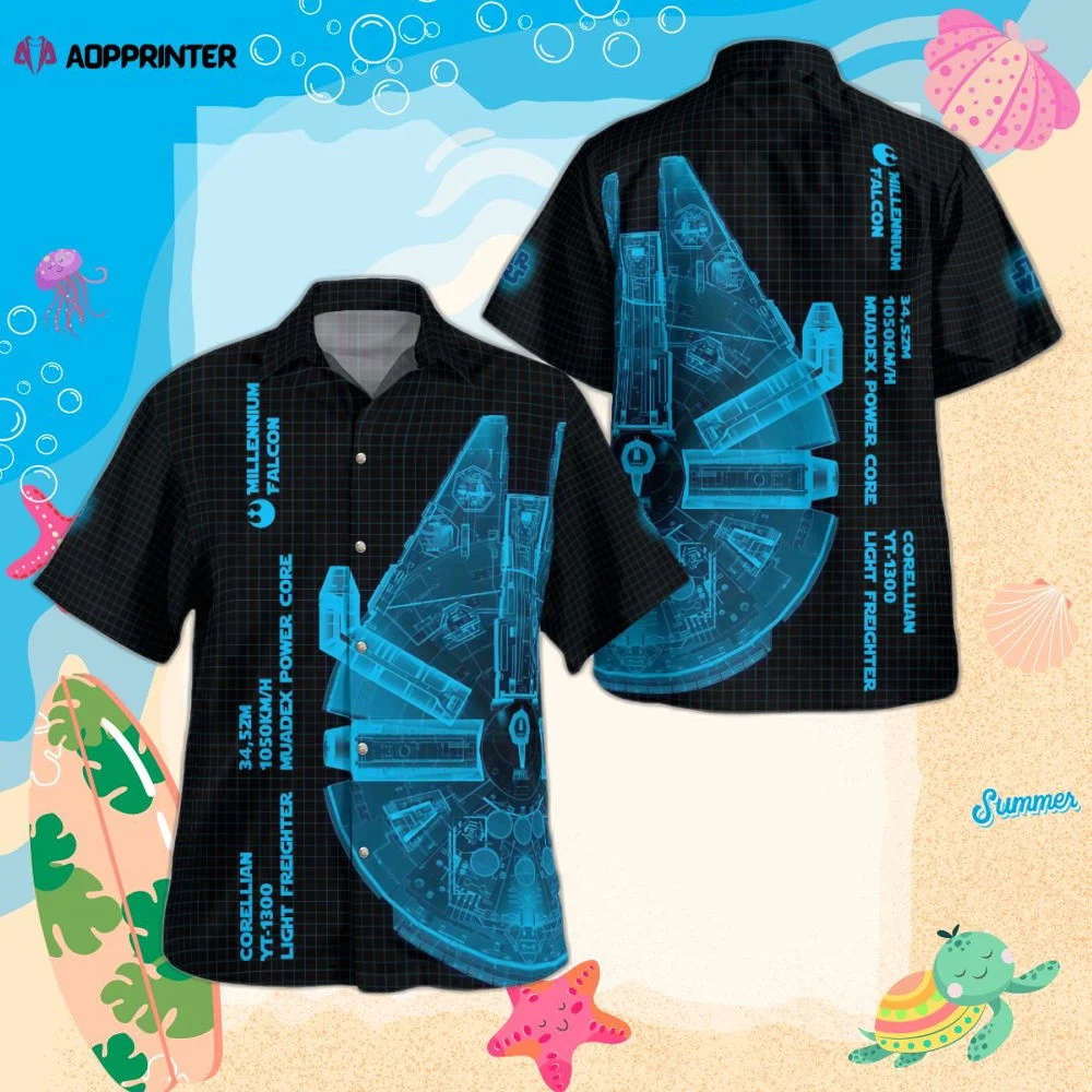 Star Wars Millennium Falcon Hawaiian Shirt Summer 2023 Hot HW0601