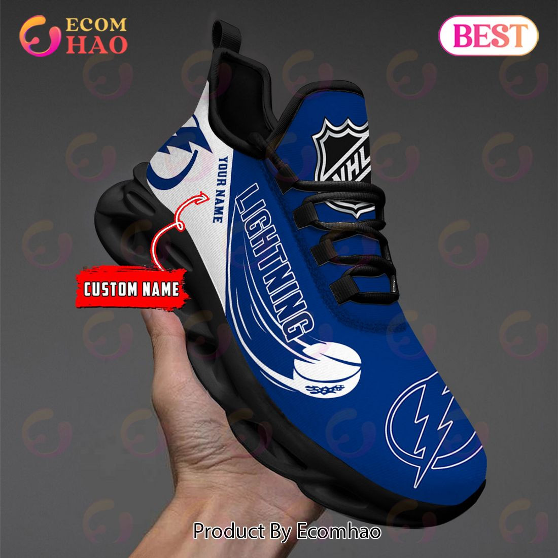 Custom Name Tampa Bay Lightning Max Soul Shoes, Sneakers  Unisex sneakers MS0601