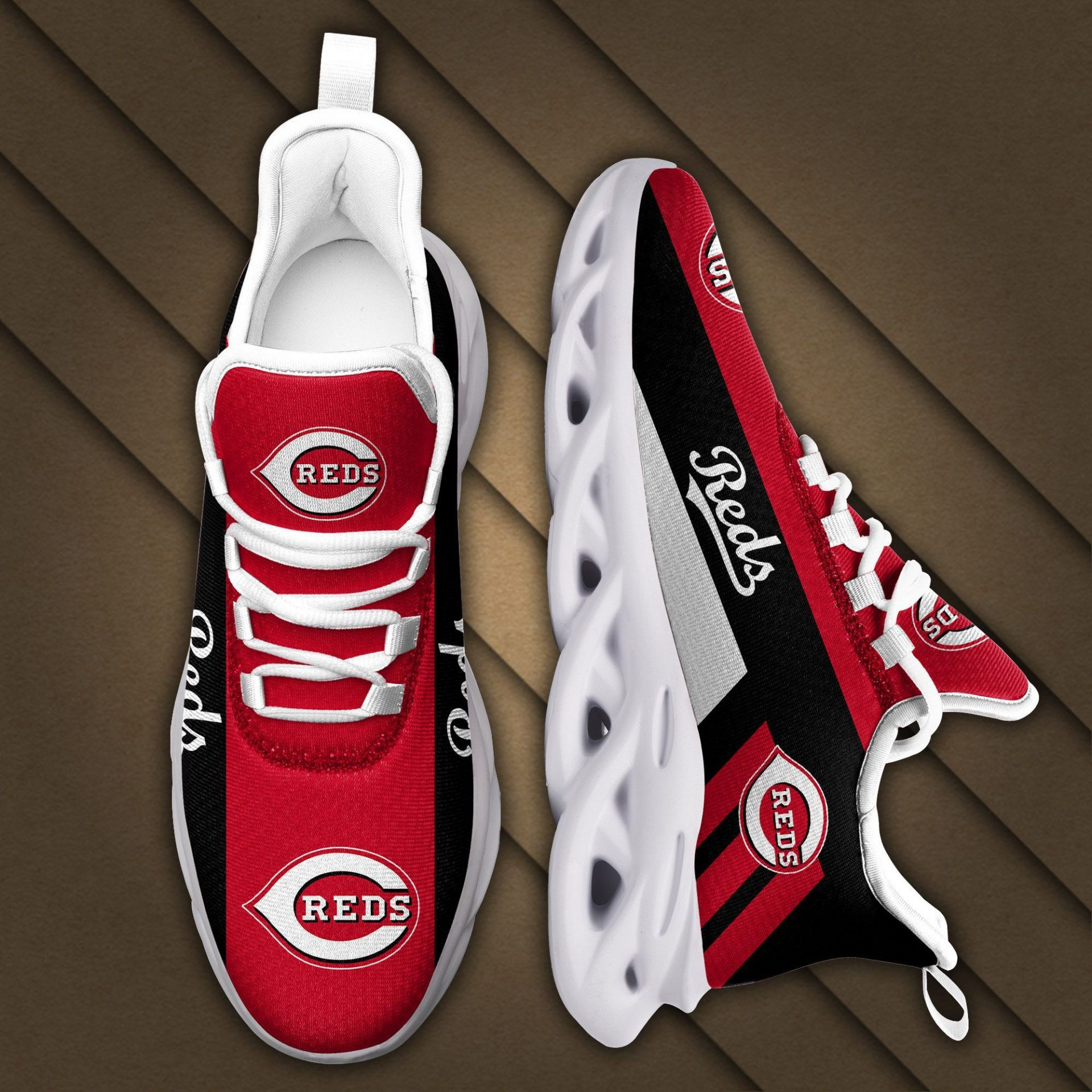 Custom MLB Cincinnati Reds Max Soul Shoes V2 Men Women MS0601