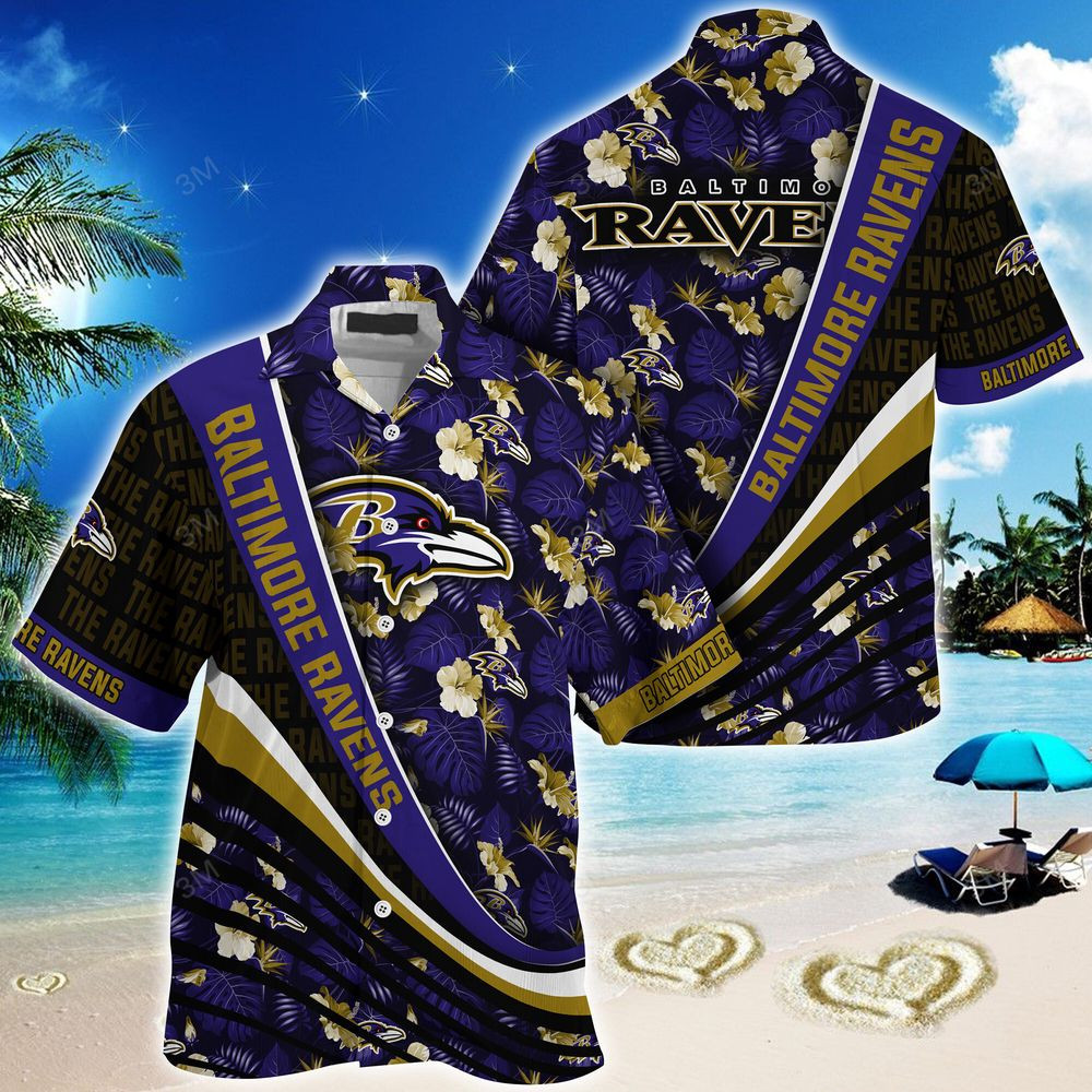 Baltimore Ravens NFL-Summer Hawaii Shirt With Tropical Flower Pattern For Men And Women HW0601