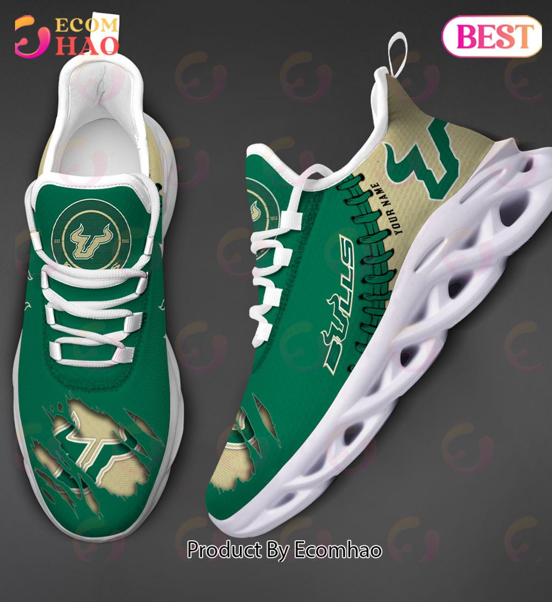 South Florida Bulls Max Soul Shoes Custom Name  Unisex sneakers MS0601