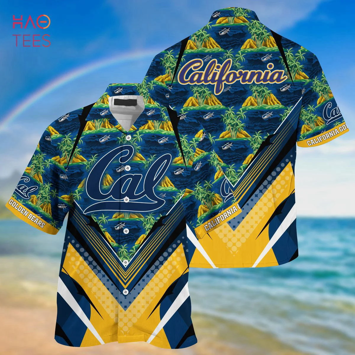 California Golden Bears Summer Island Sea Hawaiian Shirt HW0601