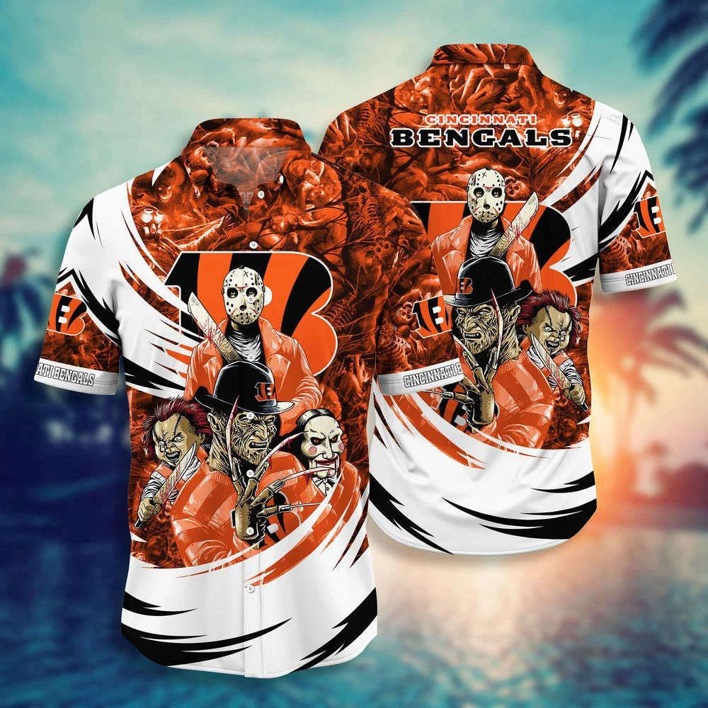 Cincinnati Bengals NFL Halloween Horror Movies Hawaiian Shirts For Men And Women HW0601