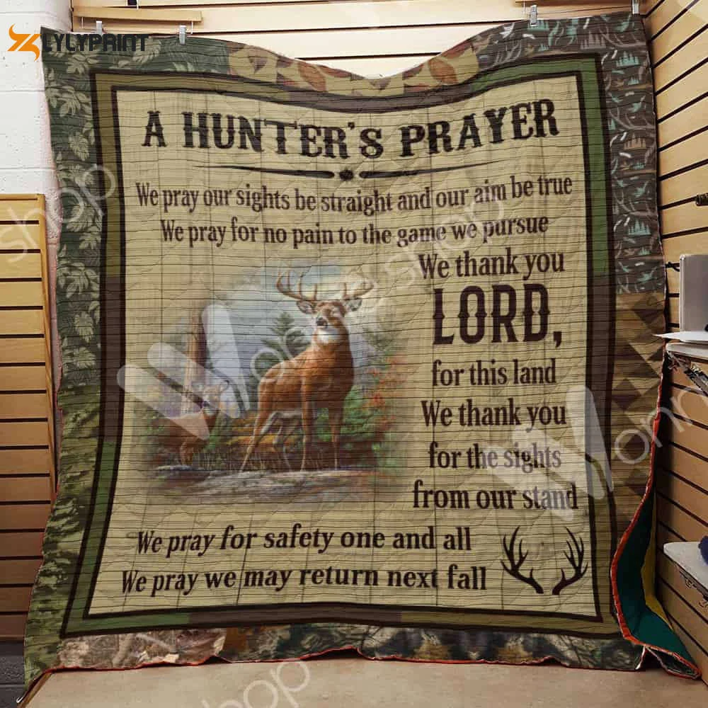 Deer Hunting 3D Customized Quilt Blanket For Fans Home Decor Gift ,  Soft Quilt, King Size, All Season Cozy Quilt QB0901