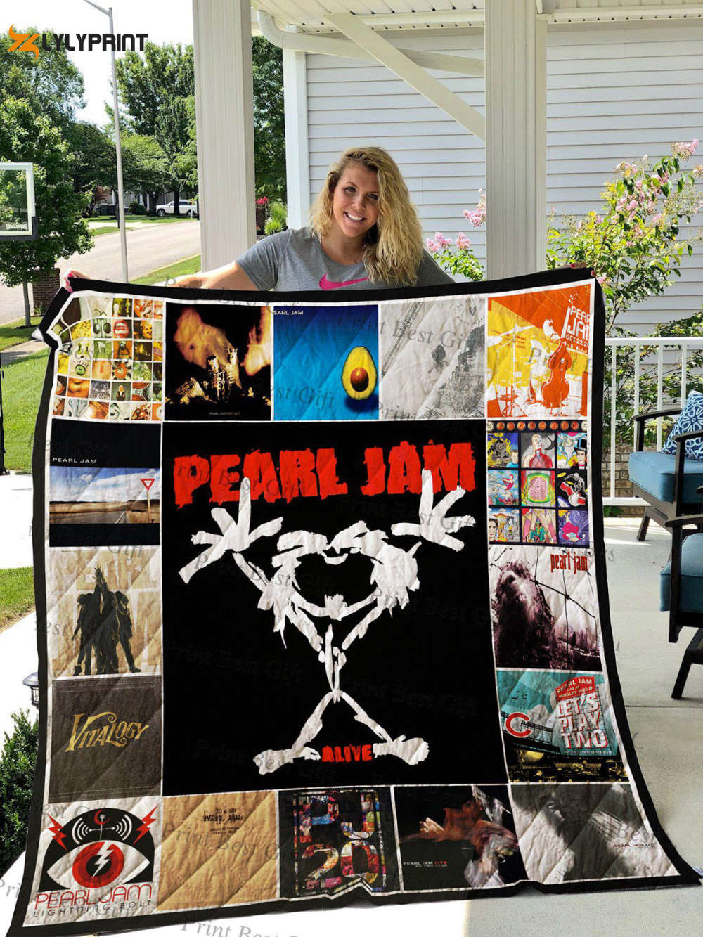 Pearl Jam 1c Quilt Blanket For Fans Home Decor Gift , Soft Quilt, King Size, All Season Cozy Quilt QB0901
