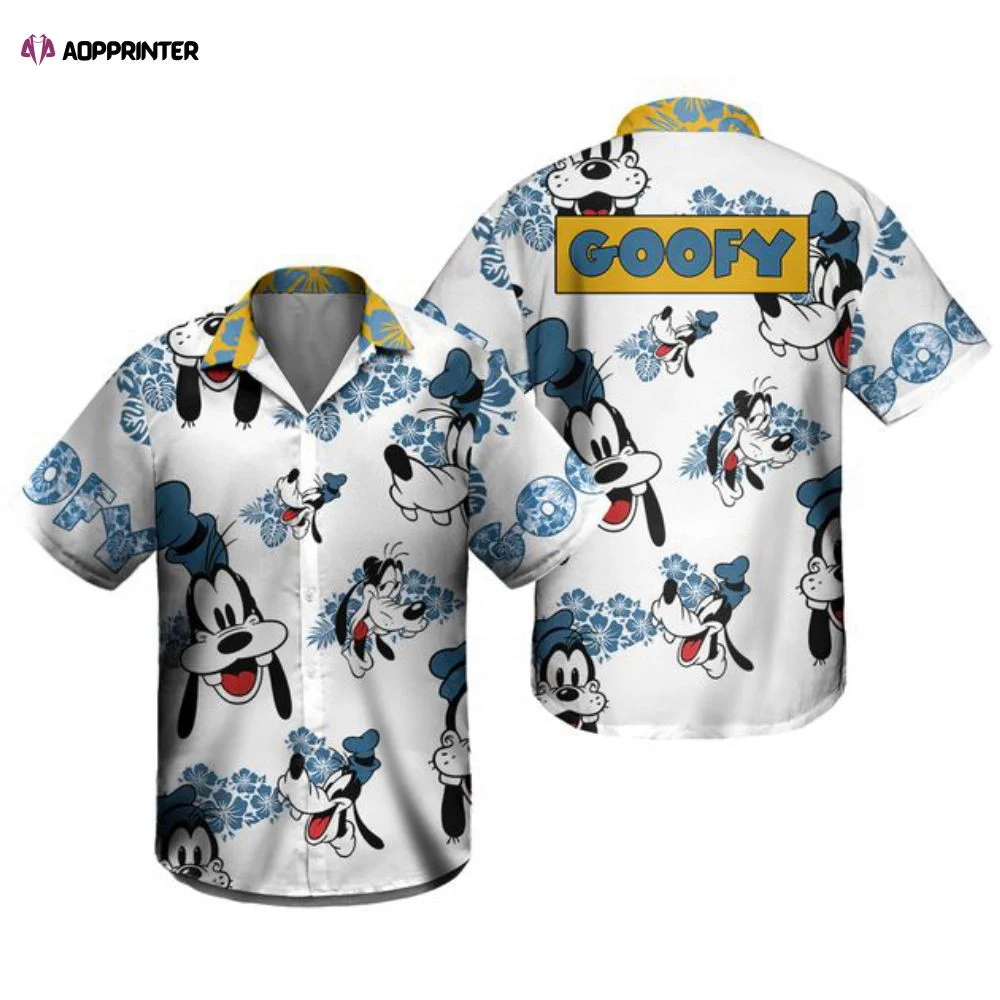 Goofy Dog Hibiscus Disney Hawaiian Shirt HW0601