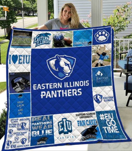 Eastern Illinois Panthers Quilt Blanket For Fans Home Decor Gift , Soft Quilt, King Size, All Season Cozy Quilt QB0901