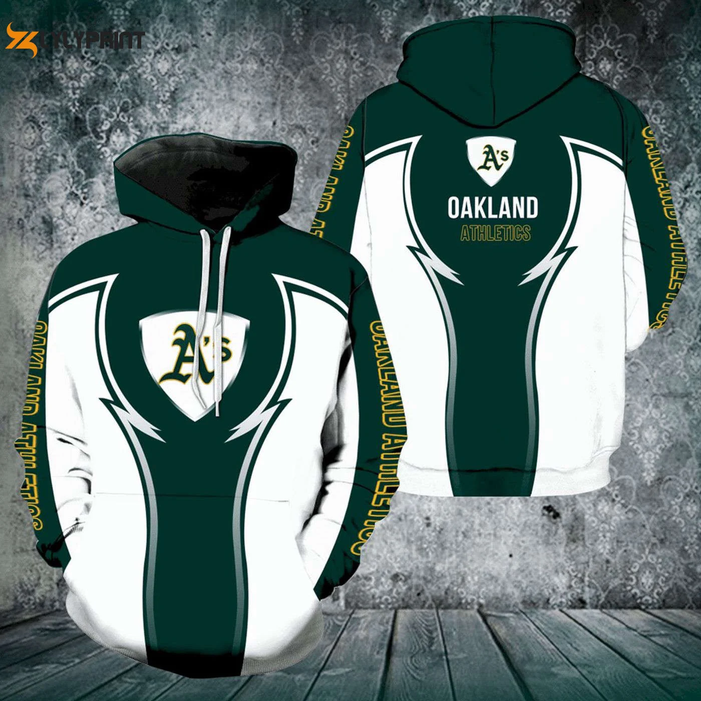 Stay Cozy with Oakland Athletics Green White Logo Hoodie – AOP Shirt HZ0501