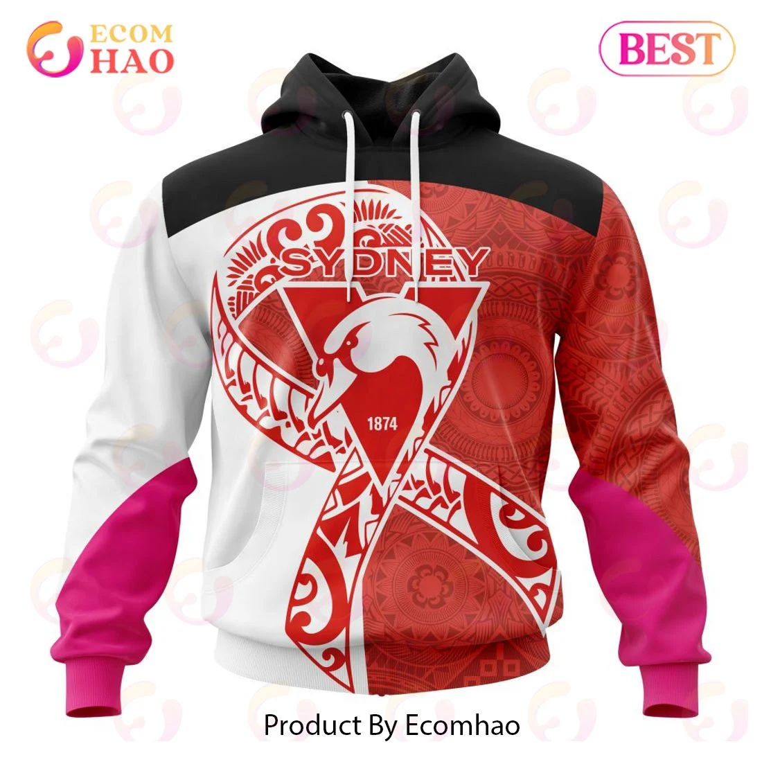 AFL Sydney Swans Specialized Kits Samoa Fight Cancer 3D Hoodie, Zip Hoodie, Man - Women, Warm, Premium Quality HZ0501