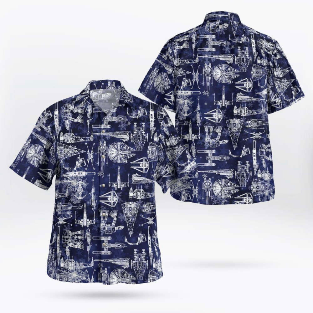 Star Wars Spaceship Blue Hawaiian Shirt Summer 2023 Hot HW0601