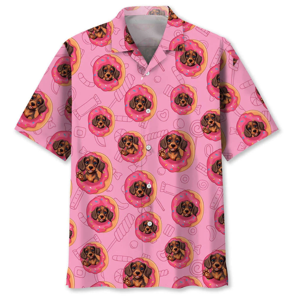 Dachshund Donut Hawaiian Shirt, Gift For Men Women HW0601