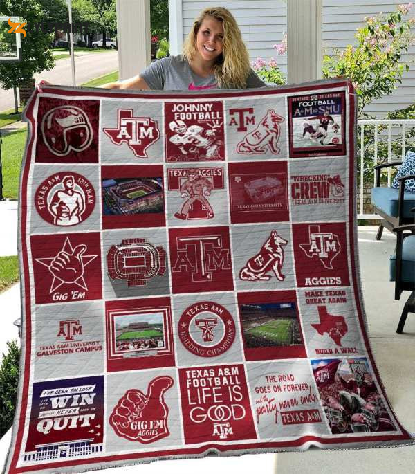 Ncaa Texas A&M Aggies 3D Customized Personalized 3D Customized Quilt Blanket , Soft Quilt, King Size, All Season Cozy Quilt QB0901