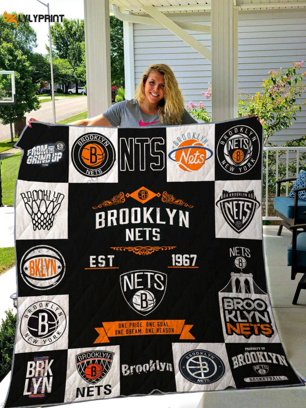 Brooklyn Nets 3 Quilt Blanket For Fans Home Decor Gift , Soft Quilt, King Size, All Season Cozy Quilt QB0901