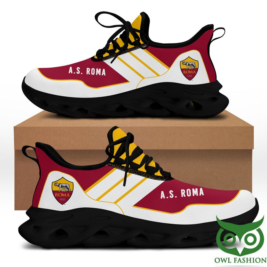 Custom AS Roma Red Yellow White Stripes Max Soul Shoes Men Women MS0601