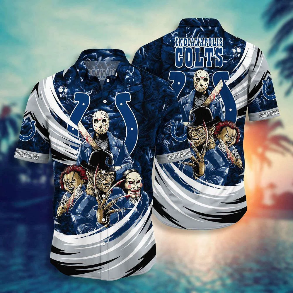 Indianapolis Colts NFL Halloween Horror Movies Hawaiian Shirts For Men And Women HW0601