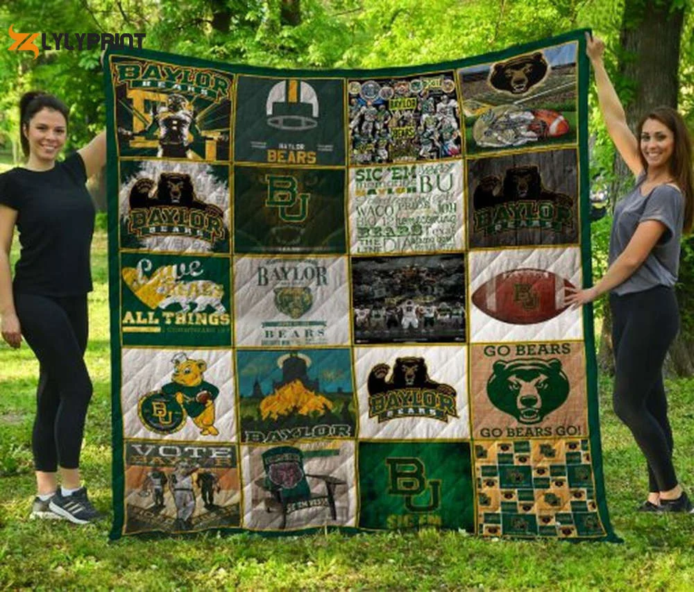 Baylor Bears 2 Quilt Blanket For Fans Home Decor Gift , Soft Quilt, King Size, All Season Cozy Quilt QB0901