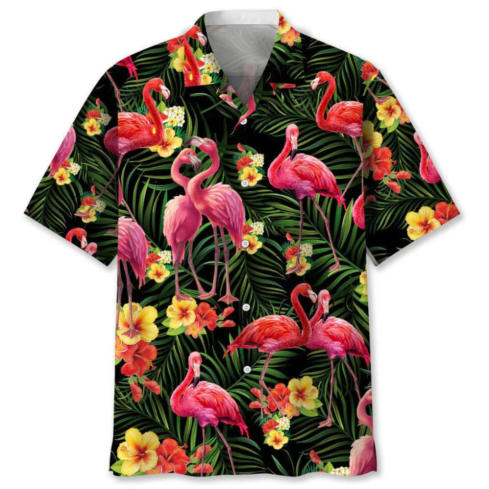 Flamingo Nature Tropical Hawaiian Shirt, Gift For Men Women HW0601