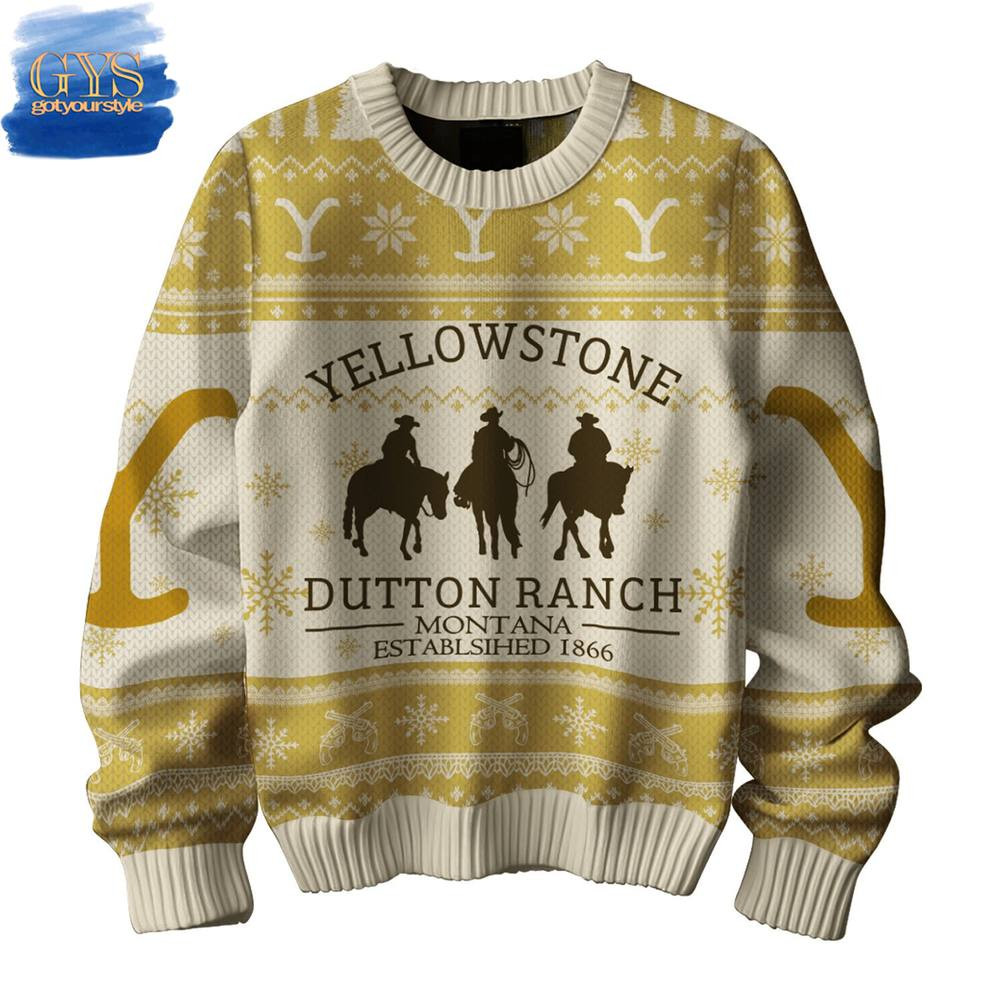 Yellowstone Dutton Ranch Montana Limited Edition Sweater , Cozy Soft Unisex Pullover SW0601