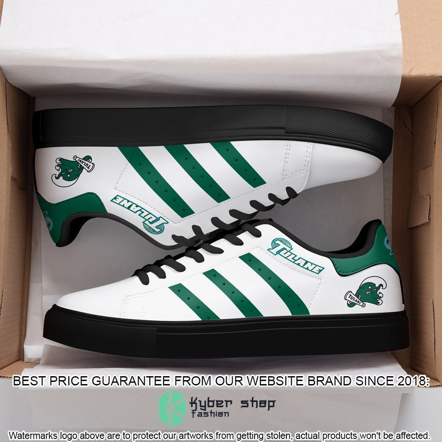 NCAA Tulane Green Wave White Stan Smith Shoes V2 , Trendy Style Sneakers ST0801