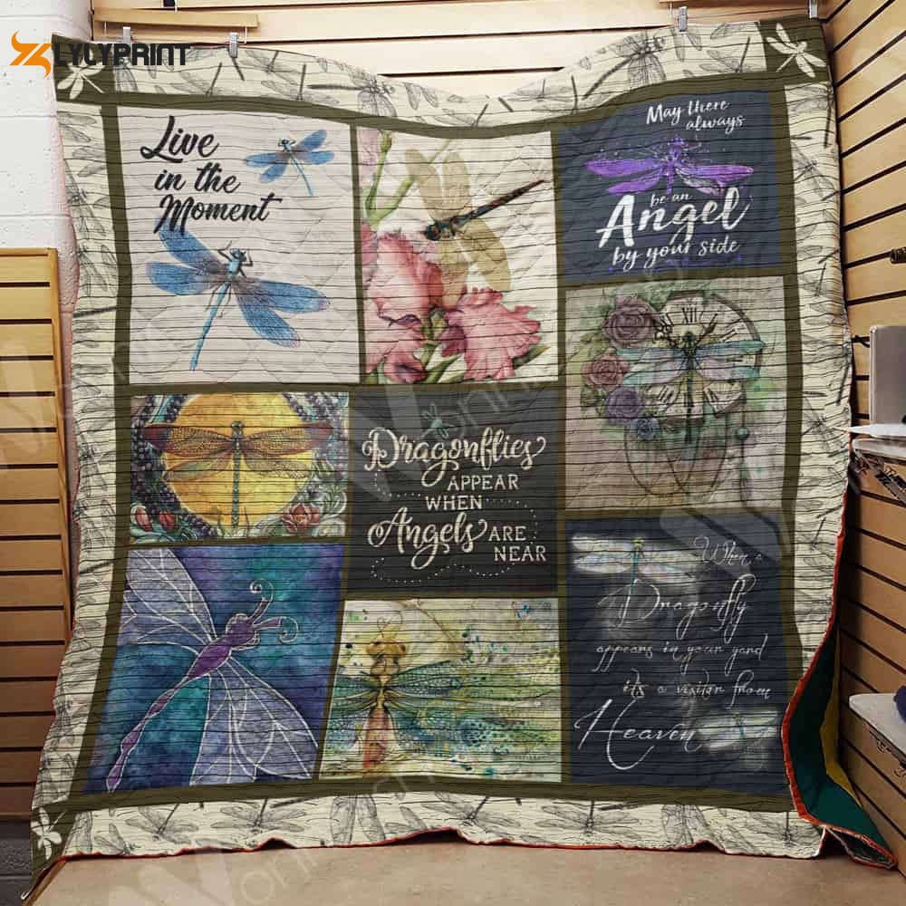 Dragonfly 3D Customized Quilt Blanket For Fans Home Decor Gift ,  Soft Quilt, King Size, All Season Cozy Quilt QB0901