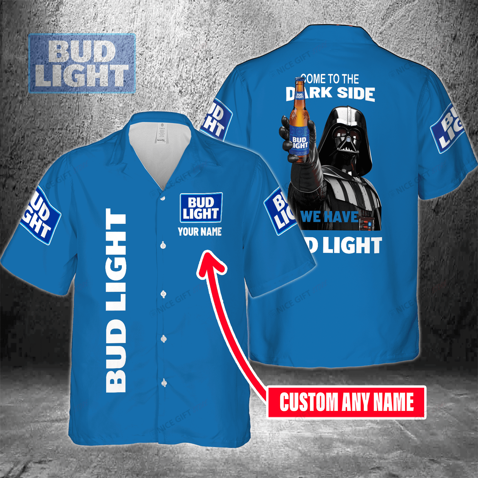 Come To The Dark Side We Have Bud Light Custom Name Hawaiian Shirt For Men And Women HW0601