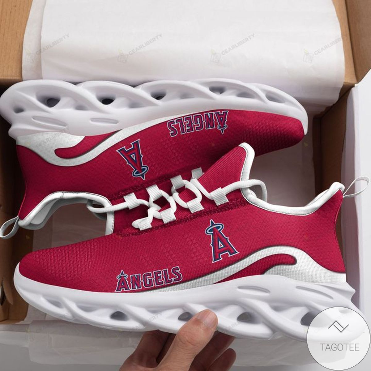 Custom MLB Los Angeles Angels Max Soul Shoes V2 Men Women MS0601