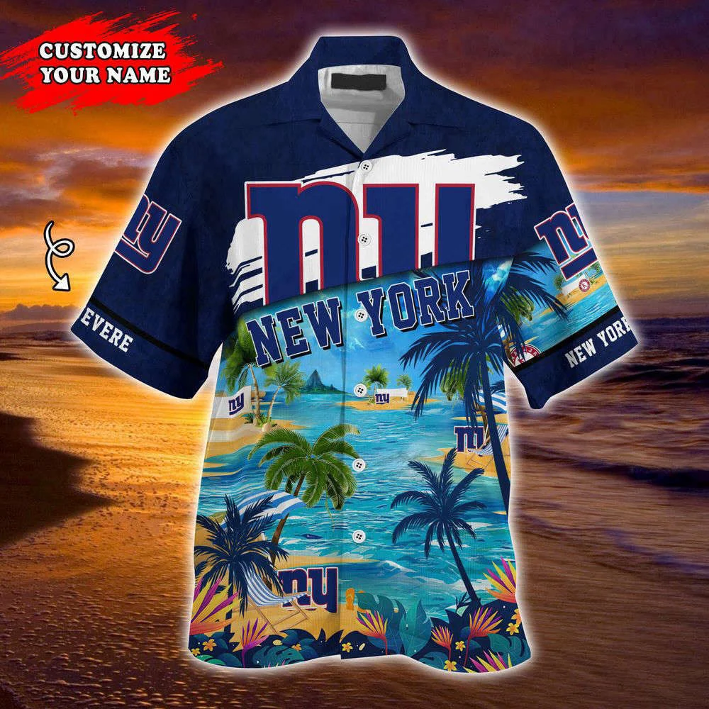 New York Giants NFL-Customized Summer Hawaii Shirt For Sports Fans HW0601