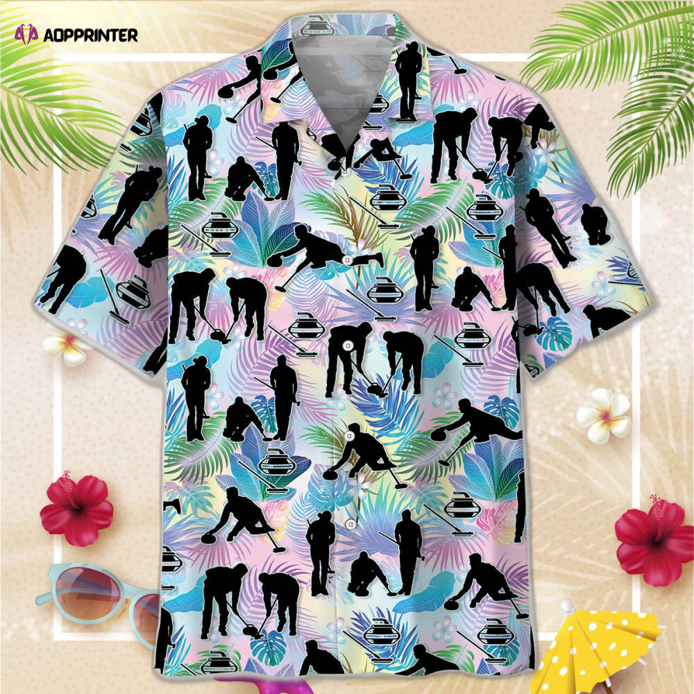 Curling Tropical Hawaiian Shirt, Gift For Men Women HW0601
