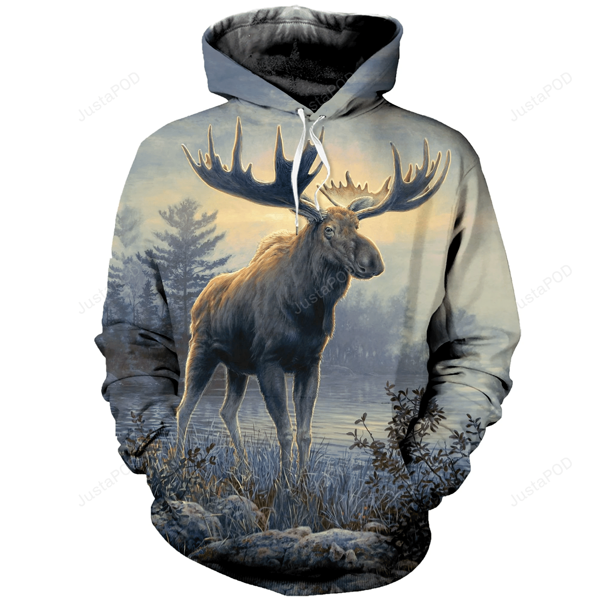 Moose 3D All Over Printed Hoodie, Zip- Up Hoodie HZ0501