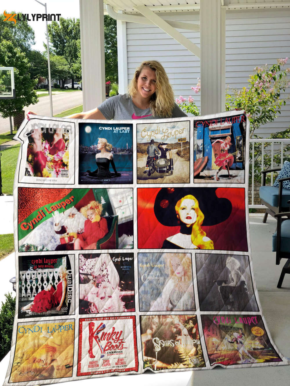 Cyndi Lauper 2 Quilt Blanket For Fans Home Decor Gift ,  Soft Quilt, King Size, All Season Cozy Quilt QB0901