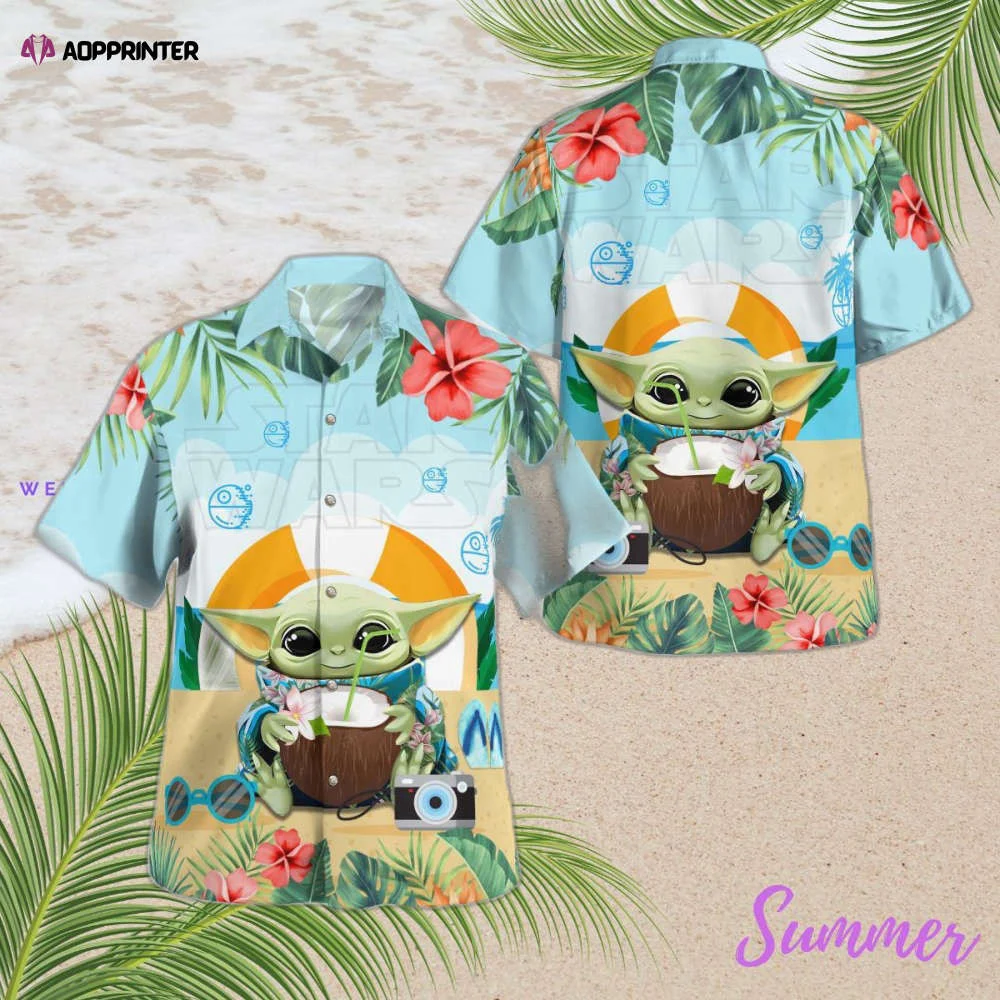 Star Wars Baby Yoda Hawaiian Shirt Summer 2023 Hot HW0601